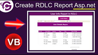 How To Create RDLC Report In AspNet With SQL Using VB Step By Step  ProgrammingGeek [upl. by Stearne]