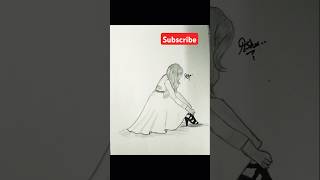 How to draw a girl wearing sandals  very easy pencil drawing tutorial  shorts trending art [upl. by Aniratac]