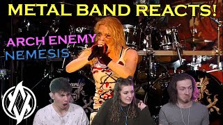 Arch Enemy  Nemesis Live REACTION  Metal Band Reacts REUPLOADED [upl. by Terryl]