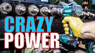 IMPRESSIVE POWER  NEW 18V Makita XWT14 Impact Wrench Review  430 FTLBS [upl. by Telfer]