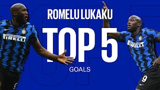 TOP 5 INTER GOALS  ROMELU LUKAKU ⚫🔵 [upl. by Aholla]