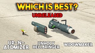 GTA 5 ONLINE  UPNATOMIZER VS UNHOLY HELLBRINGER VS WIDOWMAKER WHICH IS BEST [upl. by Notyrb]