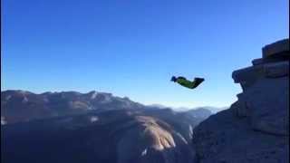 Half Dome Base Jump in Yosemite National Park  Rest in Peace Dean Potter [upl. by Siuqaj363]