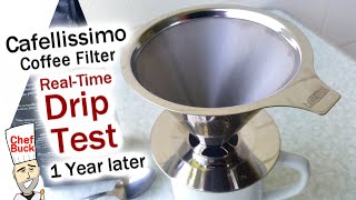 Cafellissimo Filter Drip Test  Easy Pour Over Coffee Filter [upl. by Ansev]