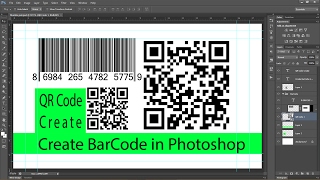 PHOTOSHOP  Create Bar Code and QR Codes [upl. by Newby723]