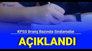 KPSS Branş Bazında Sıralamaya Nasıl Bakılır [upl. by Ahtiekal]