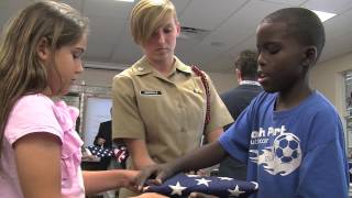 Education Spotlight  Lamarque Elementary School  Flag Etiquette [upl. by Kho]