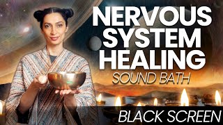 Parasympathetic Nervous System Healing Frequency Music  Sound Bath Meditation Black Screen [upl. by Gillett]