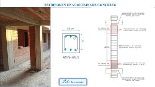 ✔Estribos en Columnas de concreto armado Colocación Perfecta Según NTP E060” PAKO VIDEO N° 28 [upl. by Anaig]