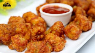 Cauliflower Fries । বিকেলের নাস্তায় চটপটে ফুলকপির পাকোড়া । Fulkopir Pakora Recipe । 10 min recipe [upl. by Bonina]