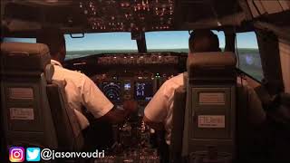 First Time Landing a JET  BOEING 737 NG Full Flight Simulator FFS MCC JOC [upl. by Aztinad642]