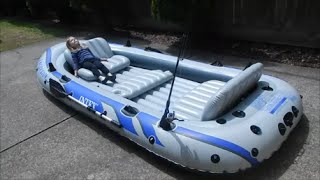 Intex Excursion 5 inflatable boat review part 1 [upl. by Germayne655]