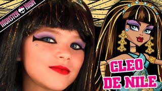 Cleo De Nile Monster High Doll Costume Makeup Tutorial for Halloween [upl. by Taveda]