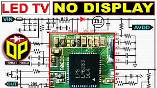 LEDLCD TV Repair No picture No Display amp Black Screen Problem LP6283 IC Schematic Circuit Diagram [upl. by Yllak593]