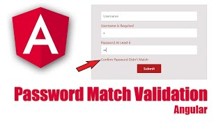 Password And Confirm Password Match Validation Reactive form  Angular tutorial  Angular  Form [upl. by Vidovik]