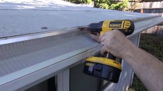 Installing gutter guards on a flat roof by Gutterglove [upl. by Bac881]