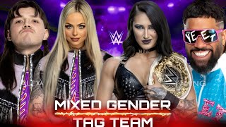 WWE 2K24  Mixed Gender Tag Team Match  Jey Uso Rhea Ripley VS Liv Morgan Dominik Mysterio  WWE [upl. by Annez]