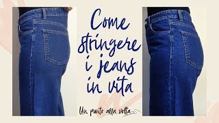 Come stringere i jeans in vita ✂️👖  Cucito facile per principianti  Un punto alla volta [upl. by Forester294]