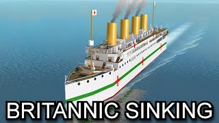 BRITANNIC SINKING TIMELAPSE  game link in description [upl. by Enillebyam]