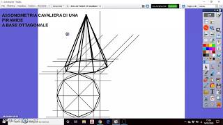 Assonometria cavaliera di una piramide a base ottagonale [upl. by Ulane373]