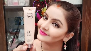 Lakme 9to5 cc cream demo  how to apply cc cream on face  beige  all skintypeLakmeCC cream  RARA [upl. by Nrobyalc]