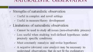 Observational Methods  Research Methods [upl. by Hawger]