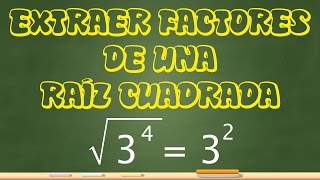 Extraer factores de una raíz cuadrada [upl. by Reilamag765]