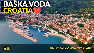 Baska Voda ❤️ Croatia Makarska Riviera Walking Tour 2023 [upl. by Kevina]