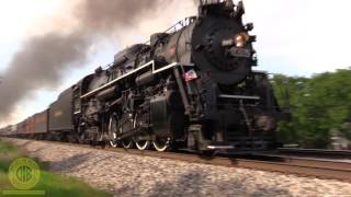 High Speed Steam Nickel Plate 765 at 70MPH [upl. by Rennat]