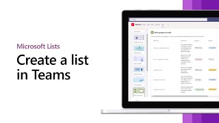 How to create a list in Microsoft Teams [upl. by Nottage]