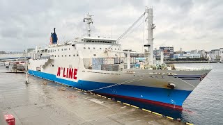 25 Hours by Local Ferry from Kagoshima to Okinawa Japan  Rough Sea [upl. by Savitt]