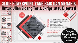 Contoh Slide PPT untuk Sidang Tesis Skripsi Disertasi [upl. by Leina]