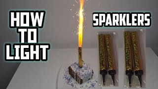 HOW TO LIGHT SPARKLER CANDLE  SPARKLERS  FIREWORKS CANDLES  SHORTS [upl. by Rosenfeld985]