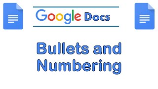 Google Docs Bullets and Numbering Tutorial [upl. by Charmain237]