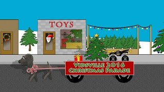 Christmas Parade  Hot Rods Marching Band and Santa Claus [upl. by Halilak]