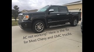 AC condenser replacement  GMCChevy truck [upl. by Htbazile]