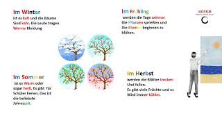 Die vier Jahreszeiten und das Wetter A1A2 wie ist das Wetter heute [upl. by Hiltan]