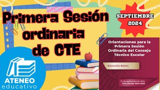 Orientaciones de la Primera Sesión de CTE 270924Diagnóstico socioeducativo y Programa de Mejora [upl. by Eiramlatsyrk]