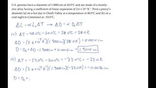 Temperature and Heat Thermal Expansion Level 1 Example 1 [upl. by Inanuah]