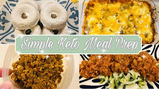 Simple Keto Meal Prep Batch Cooking  Keto powdered sugar donuts 🍩 Sugar Free Gluten Free [upl. by Ras334]