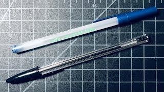 Bic Cristal vs Round Stic  Ballpoint Pen Comparison [upl. by Acnoib261]