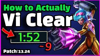 Fastest Full Clear Vi Jungle No Leash Update  Patch 1324 [upl. by Dias]