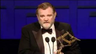 Brendan Gleeson accepts Domhnall Gleesons Rising Star Award  IFTA 2011 [upl. by Negeam]