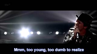 Bruno Mars  When I was Your man Lyrics  Live Performance [upl. by Ttirb]