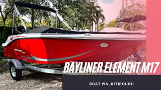 2022 Bayliner Element M17 walkthrough and review [upl. by Ennayllek850]