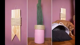 3 quotDIYquot para gatos como fazer arranhadores e um cestocaminha  Casa Vogue [upl. by Ailemrac563]