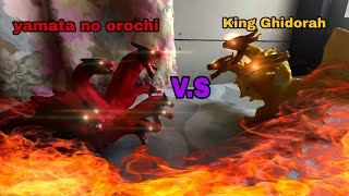 King Ghidorah vs Yamata No Orochi stop motion battle [upl. by Schreib]