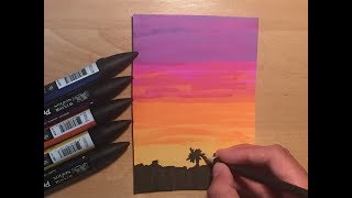 Comment dessiner un couché de soleil [upl. by Anselme]