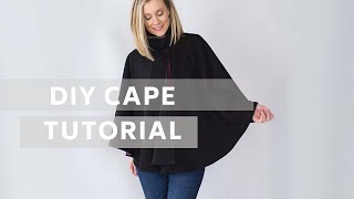 How to Sew a Simple Chic Cape [upl. by Bore]