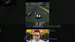 F1 97 Brazil Senna VS Coulthard  Too close  ayrtonsenna senna f1 playstation retrogaming [upl. by Ahsasal]